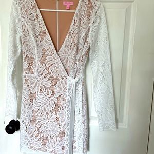 Lilly Pulitzer Karlie Romper in White Lace